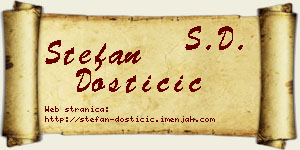 Stefan Dostičić vizit kartica